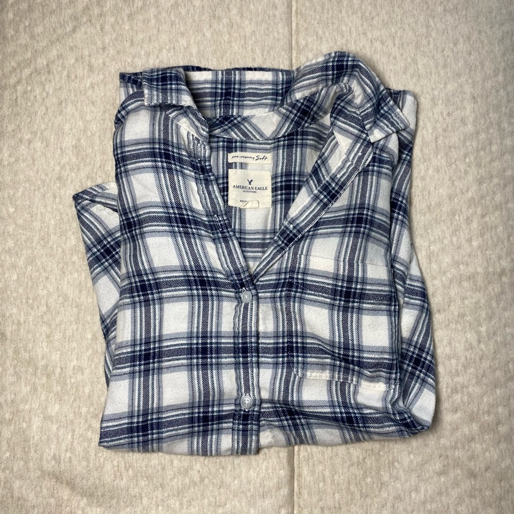 Navy flannel